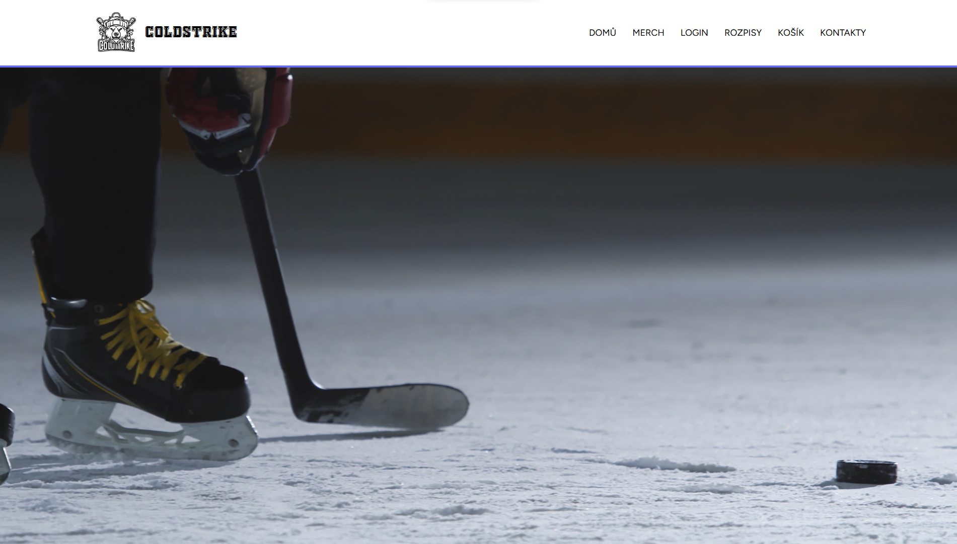 Webdesign pro coldstrike - oficiální web hokejového týmu